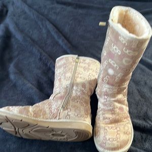 UGG Special edition  tall monogram boots. Hardly worn. Size 10.